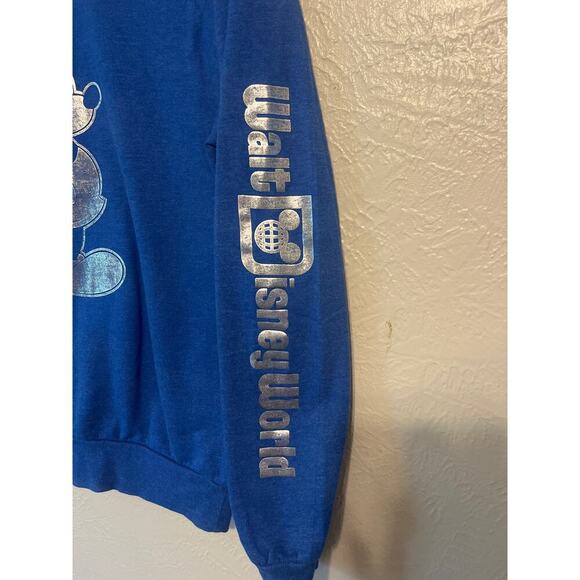 Walt Disney World Mickey Mouse Blue Sweatshirt Medium - Picture 3 of 6